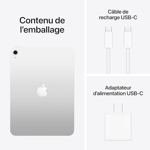 Apple iPad with A16 chip: 11-inch Liquid Retina Display, 128 GB, Wi-Fi 6, 12MP Front/12MP Back Camera, Touch ID, All-Day Battery Life — Silver — view 5