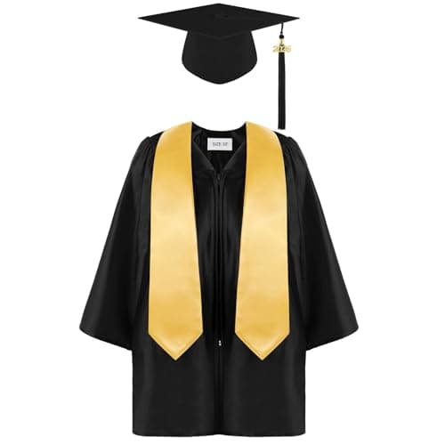 Kindergarten Graduation Cap and Gown 4 Pc Kids Preschool Toddler Stole Sash First Generation Decorations Stoles 2026