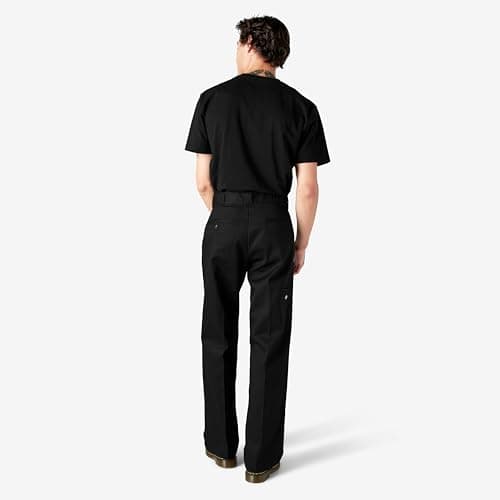 Dickies Mens Men's Loose Fit Double Knee Twill Work Utility Pants, Black, 42W x 32L US — view 7