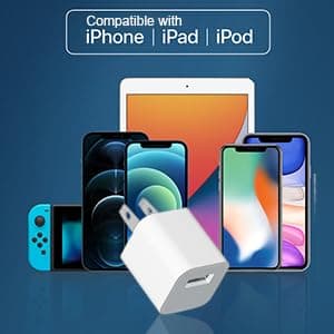 iPhone Charger [Apple MFi Certified] USB Charger Block with 6ft USB to L Cable Compatible with iPhone 14 13/12/11/XS/XR/X 8 7/iPad - 2Pack — view 3