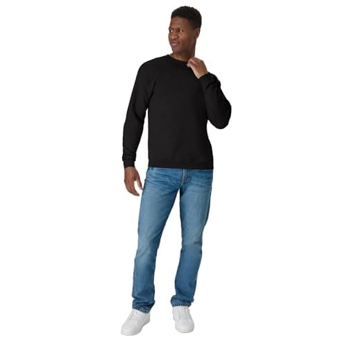 Hanes Men's EcoSmart Sweatshirt, Black, Large — view 4