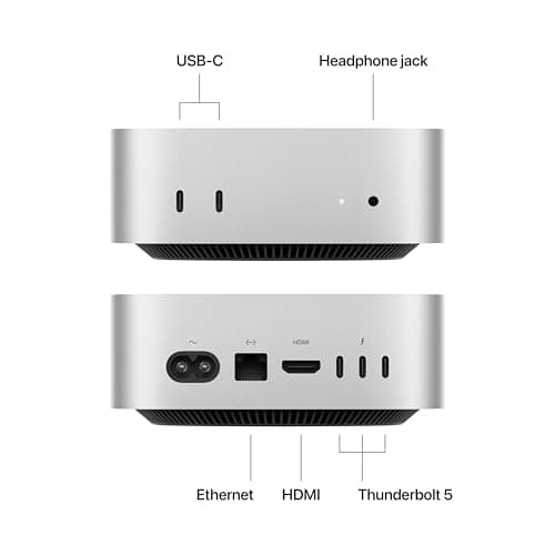 Apple 2024 Mac mini Desktop Computer with M4 Pro chip with 12‑core CPU and 16‑core GPU: Built for Apple Intelligence, 24GB Unified Memory, 512GB SSD Storage, Gigabit Ethernet. Works with iPhone/iPad — view 2