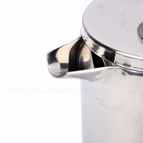 GLOGLOW French Press Coffee Pot, 304 Stainless Steel Double Wall Insulated Maker with 4 Step Brewing for Heat Retention 25 Oz Capacity Home Office Use Brewing Ground Coffee or Loose Tea — view 6