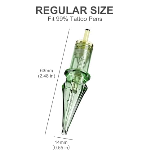 Tattoo Needle Cartridge,Solong Pro 20Pcs Disposable Tattoo Needles 1203 Round Liner X-Taper Tattoo Cartridge Needles(1203RL) EN01S-20-1203RL-X — view 4