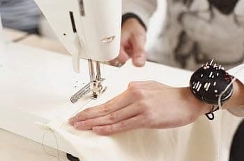 Cotton-Polyester Cambric Fabric,One Fabric This fabric can be used for home furnishings, clothing, sewing, arts & crafts, upholstery and more. (BLACK) — view 2