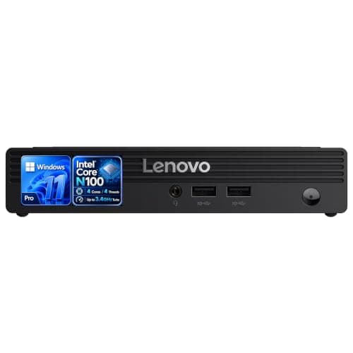 Lenovo mini Desktop, Intel 4-Core Processor, 8GB DDR5 RAM, 256GB PCIe SSD, Wins 11, Wi-Fi, Bluetooth, HDMI, DisplayPort, RJ-45, USB, Wired KB & Mouse, Ideal for Everyday Work, Learning, and Home Use