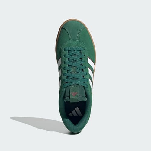 Adidas Men's VL Court 3.0, Dark Green/White/Collegiate Burgundy, 11 — view 3