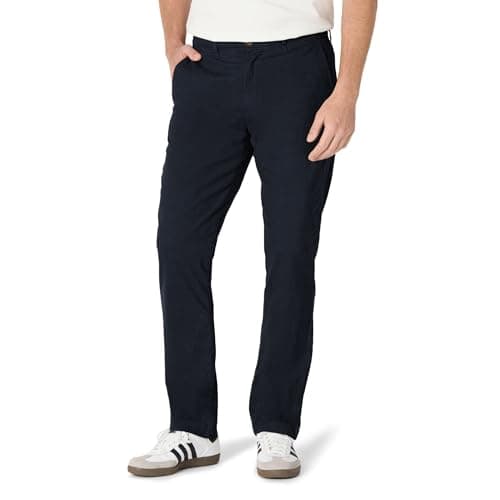 Amazon Essentials Men's Athletic-Fit Casual Stretch Khaki Pant, Black, 42W x 30L