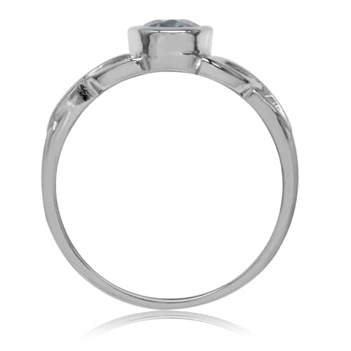 Silvershake Created Color Change Alexandrite White Gold Plated 925 Sterling Silver Triquetra Celtic Knot Ring Size 9.5 — view 3