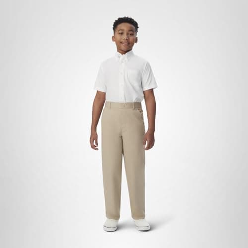 French Toast Boys Pull-on Relaxed Fit School Uniform Pant (Standard & Husky), Khaki, 10 — view 9