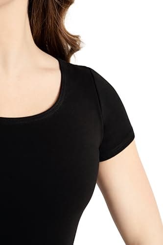 Capezio Classic Women's Short Sleeve Leotard, Black, Small — view 5