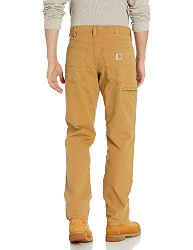 Carhartt Men's 102517 Rugged Flex® Relaxed Fit Canvas 5-Pocket Work Pan, Hickory, 35W x 32L