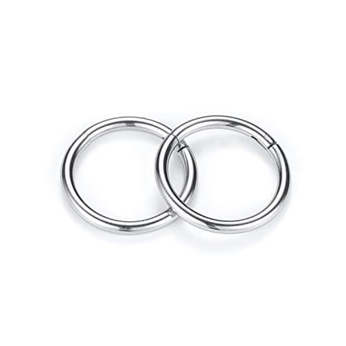 12g Septum Ring Seamless Septum Clicker Silver Septum Nose Rings Hoop 12 Gauge Earrings Lip Rings Cartilage Earring Surgical Steel Nose Hoop Helix Earring 10mm Rook Earring Earrings For Women 2pcs