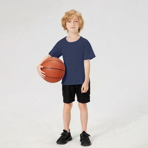 Mocolerno 6 Pack Boys Shirts Cotton Short Sleeve Shirts for Boys Kids T Shirts Clothes Youth Summer Tops for Toddler(2T-14Y)