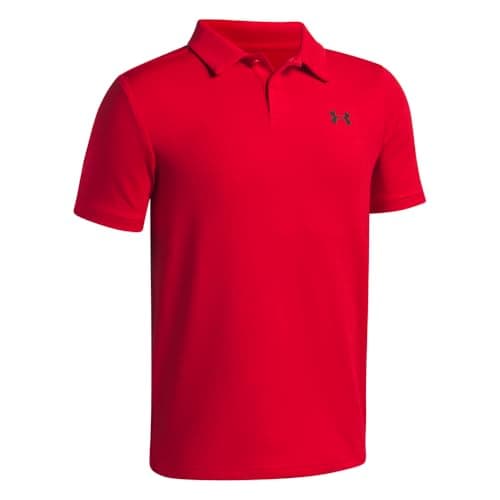 Under Armour Boys' Matchplay Golf Polo, (600) Red / / Black, Youth Large — view 2