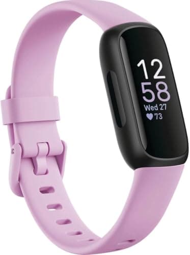 Fitbit Inspire 3 Health & Fitness Tracker with Stress Management, Workout Intensity, Sleep Tracking, 24/7 Heart Rate - 3-Month Google Health Premium Membership Included - Lilac Bliss/Black — view 3