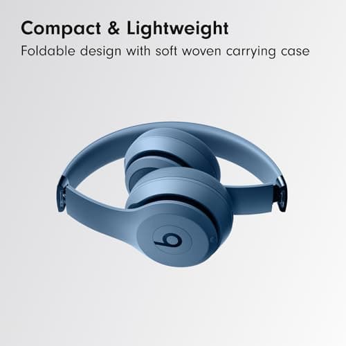 Beats Solo 4 - Wireless On-Ear Bluetooth Headphones, Up to 50-Hour Battery Life, Ultra-Lightweight Comfort, Powerful and Balanced Sound, Apple & Android Compatible - Slate Blue — view 5