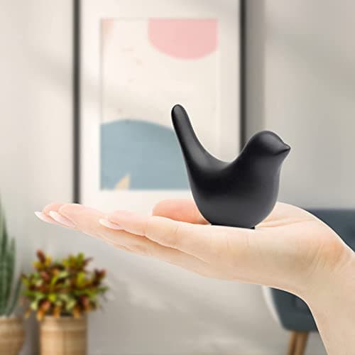 Notakia Small Birds Statues Black Home Decor Modern Style Decorative Ornaments for Living Room, Bedroom, Office Desktop, Cabinets — view 8