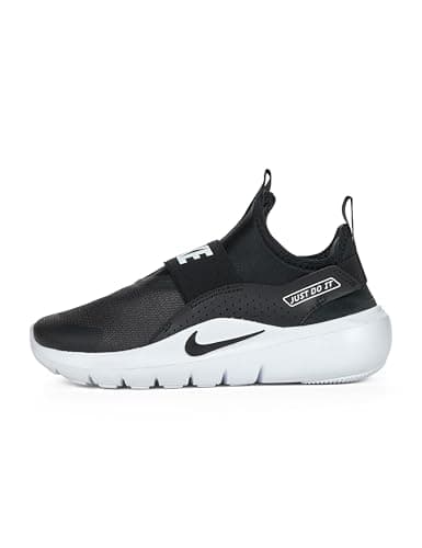 Nike Little Kid's Flex Runner 4 Running Shoe, Black/Black-White, 1Y