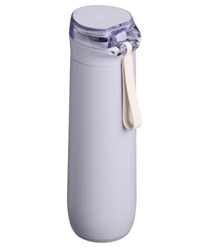 STANLEY Flowstate Spring Bottle | Leakproof Water Bottle with Carry Strap & Flip-Top Locking Lid | Insulated Stainless Steel | Fits Most Cup Holders | BPA-Free | 20 oz | Purple Dust — view 2