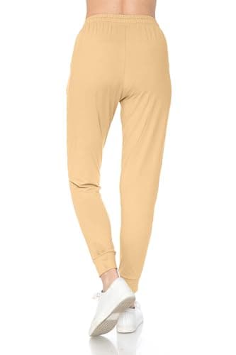 LY3X5X-KHAKI Yoga Solid Leggings, 3X5X — view 2