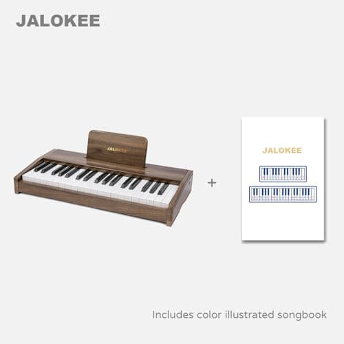 JALOKEE Kids Piano Keyboard, Digital Piano for Kids, Music Educational Instrument Toy, Wood Piano for Toddlers Girls Boys (Walnut, 37 Keys) — view 4