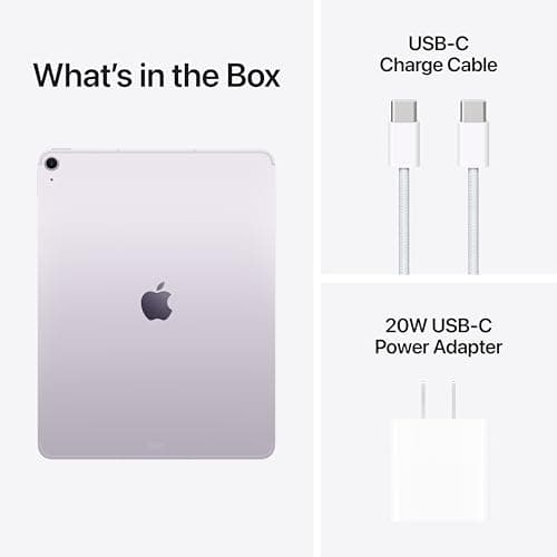 Apple iPad Air 13-inch with M3 chip: Apple Intelligence, 128 GB, 12MP Front/Back Camera, Wi-Fi 6E + 5G Cellular, Touch ID, All-Day Battery Life — Purple — view 3
