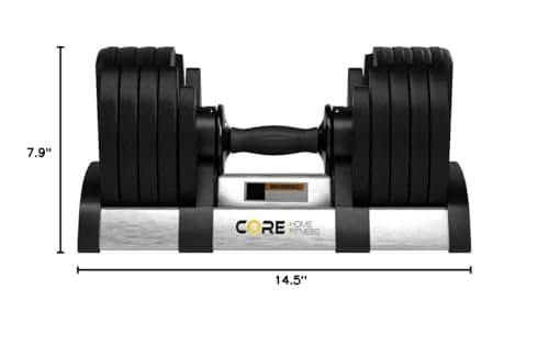 Core Fitness® Adjustable Dumbbell Weight Set By Affordable Dumbbells - Adjustable Weights - Space Saver - Weights - Dumbbells For Your Home - — view 8