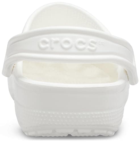 Crocs Unisex-Adult Classic Clogs, White, 8 Men/10 Women