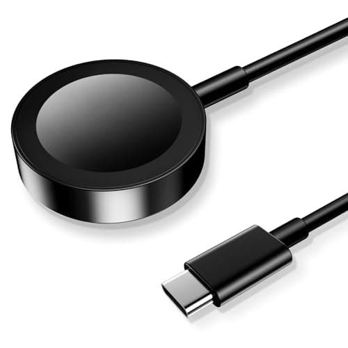 𝟐𝟎𝟐𝟔 𝐔𝐩𝐠𝐫𝐚𝐝𝐞𝐝 Magnetic Charging Cable for Apple Watch Charger,[USB C Port] Wireless Charging Cable Compatible with iWatch Series Ultra/10/9/8/7/6/SE/SE2/5/4/3/2[1.6FT/0.5M],Black