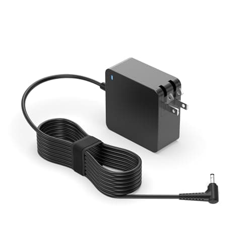 Superer Charger Fit for Lenovo Laptop, Ideapad 1 3 5, Slim 3 5 7, S340 S145 330 320 310, Flex 5 4 14 15, V14 V15 V17, Upgraded Version, Foldable Plug, Lengthened Power Cable, Charging Light, 65W 45W
