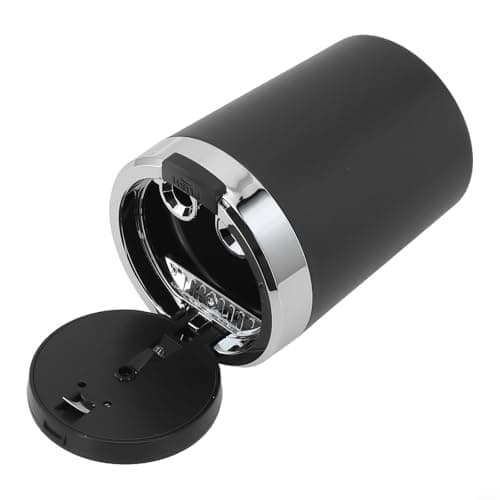 LED Illuminated Car Ash tray, Aluminum Alloy Smokeless Design with Removable Liner, Portable Cup Holder Bin for Auto Interior Accessories(Slivery) — view 5