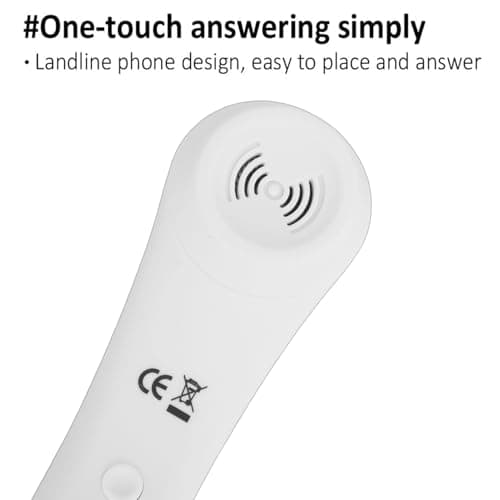 Decumeby Retro Phone Handset, Wired Plug in Handheld Phone Handset, Retro Connect to Cell with Microphone for 17 16 (White)