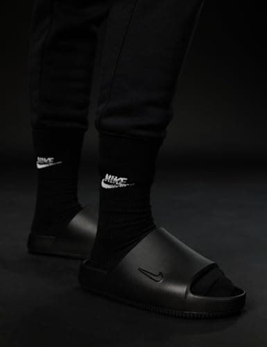 Nike Calm 2.0 Women's Slides, Black/Black-Black, 8 — view 2