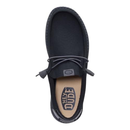 HEYDUDE Wally Hex Black/Black Size 11, Men’s Shoes, Slip-on Loafers, Comfortable & Light-Weight — view 4