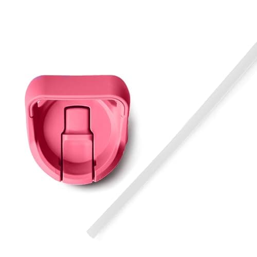 YETI Rambler Jr. 12 oz Kids Bottle, with Straw Cap, Tropical Pink — view 4