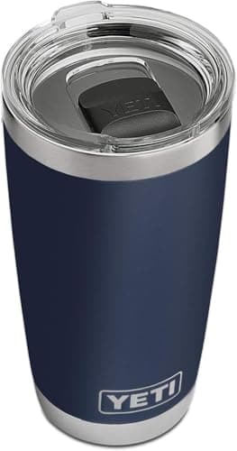 YETI Rambler 20 oz Tumbler, Stainless Steel, Vacuum Insulated with MagSlider Lid, Navy — view 2