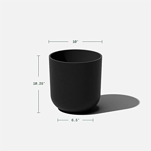 Veradek Mason Series Lima Planter - Round Planter for Indoor or Outdoor Porch/Garden | Made from Plastic-Stone Composite with Drainage Holes | Modern Décor for Succulents, Flowers, Small Plants — view 2