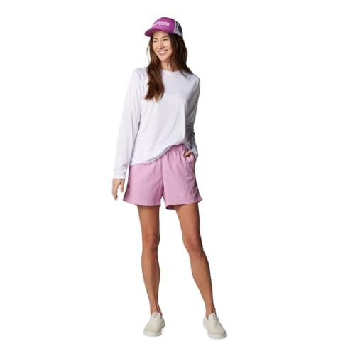 Columbia Womens PFG Tidal Tee II Long Sleeve Sun Protection Shirt, White/Cirrus Grey Logo, Large — view 2
