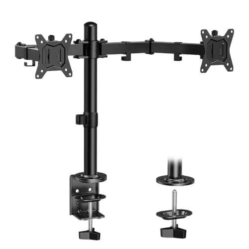 ErGear Dual Monitor Desk Mount, Fully Adjustable Dual Monitor Arm for 2 Computer Screens up to 32 inch, Heavy Duty Dual Monitor Stand for Desk, Holds up to 17.6 lbs per Arm, EGCM1