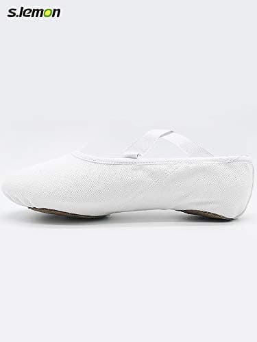 s.lemon Stretch Ballet Shoe,Girls Women Split Sole Elastic Dance Slippers Ballet Shoes TLB White 36 — view 5