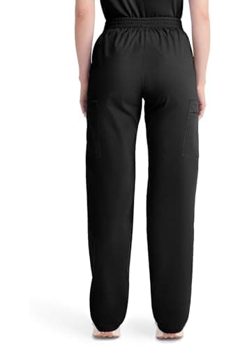 Dickies Women's EDS Signature Scrubs Missy Fit Pull-On Cargo Pant, Black, X-Large — view 3