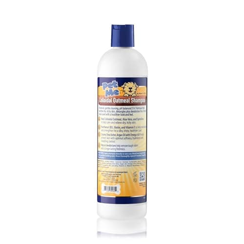 Mane ’n Tail Pet Me Colloidal Oatmeal Pet Shampoo, 5-in-1 Soothing Dog & Pet Shampoo for Dry Itchy Skin, Cleans, Conditions & Deodorizes with Aloe Vera, Shea Butter & Argan Oil 16 fl oz
