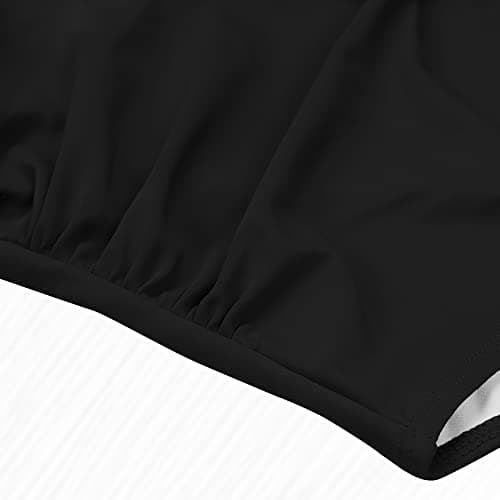 Eomenie Women's One Piece Swimsuits Tummy Control Cutout High Waisted Bathing Suit Wrap Tie Back 1 Piece Swimsuit Hot Pink Black — view 3