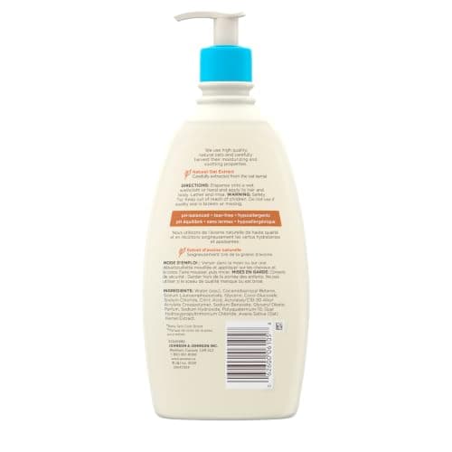Aveeno Baby Daily Moisture Gentle Baby Body Wash and Shampoo with Oat Extract, 2-in-1 Baby Wash and Hair Shampoo, Tear-Free, Paraben-Free for Sensitive Skin and Hair, Lightly Scented, 18 Fl Oz — view 9