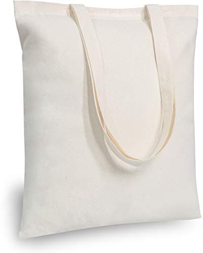 TOPDesign 24-Pack Economical Cotton Tote Bag, Lightweight Medium Reusable Grocery Shopping Cloth Bag, Suitable for DIY, Advertising, Promotion, Gift, Activity