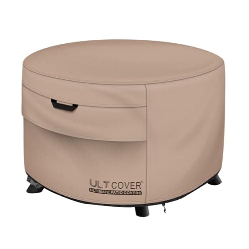 ULTCOVER Patio Fire Pit Table Cover Round 36 inch Outdoor Waterproof Fire Bowl Cover