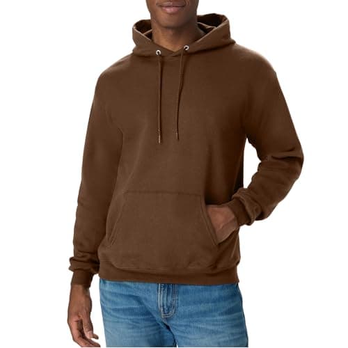 Hanes Comfortblend EcoSmart Hoodie, Midweight Fleece, Pullover Hooded Sweatshirt for Men, Army Brown, Small