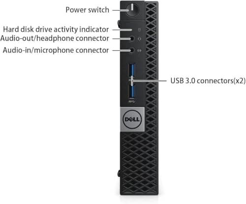 Dell Optiplex 3040 Micro Mini Desktop Computer PC, 6th Gen Core 3.20 GHz, 8GB RAM, 256GB SSD, WiFi, Bluetooth, Keyboard & Mouse, Windows 11 Pro (Renewed) — view 3