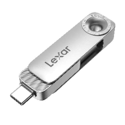 Lexar D50E 256GB Solid State Dual Drive, USB Flash Drive Up to 400MB/s Read, 360MB/s Write High-Performance, USB-C & USB-A Port, Metal Housing Swivel Design, Compatible with iPhone 17, Android, PC — view 2